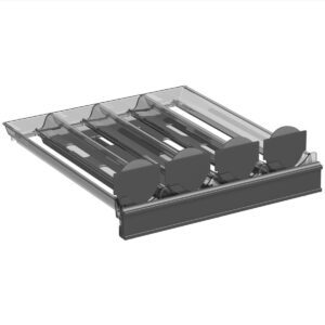 4 Wide Can Pusher w/1.25" Flip Up